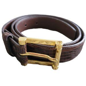 Tiffany & Co Genuine Lizard Brown Belt Size 30